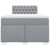 Vidaxl Letto Continentale Con Materasso, Grigio Chiaro, Tessuto 120X200 Cm