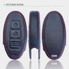 Leather Car Key Case For Nissan 350Z Almera Altima Armada Qashqai Cefiro Cube Juke Livina Remote Fob Protect Cover Keychain Bag