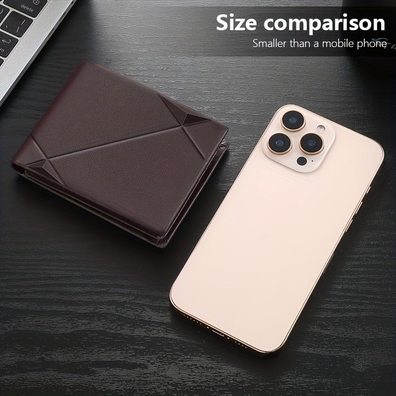 High-end Men's Short Wallet, Premium Men's Wallet, Youth Fashion Business Multi-functional Leather Wallet with Large Capacity