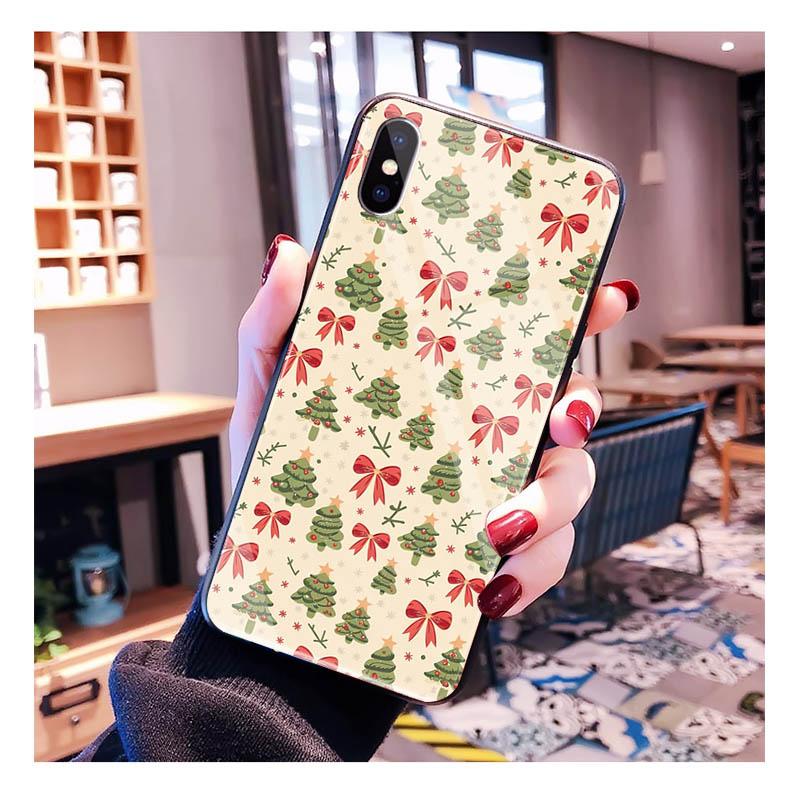 Winter Christmas Glass phone case For Samsung S25 S24 S23 S22 Ultra S24 Plus A55 A16 A54 A15 A56 A36 S25 FE