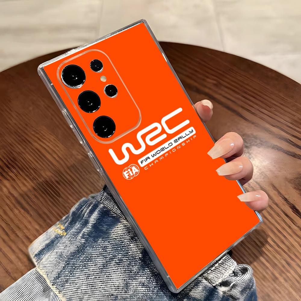 

WRC Rally Racing Logo Phone Case For Samsung S26 S25 S24 Ultra S23 Fe S22 S20 S21 Plus Plus 5G Fe Transparent Cover Galaxy S24-1