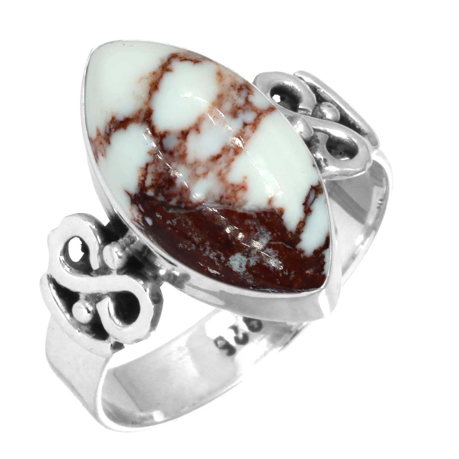 

Кольцо из стерлингового серебра 925 пробы с драгоценными камнями, ювелирные изделия ручной работы, подарок на годовщину, смитсонит, губчатый коралл, серафинит, шаттакит, тулит, дикая лошадь 10