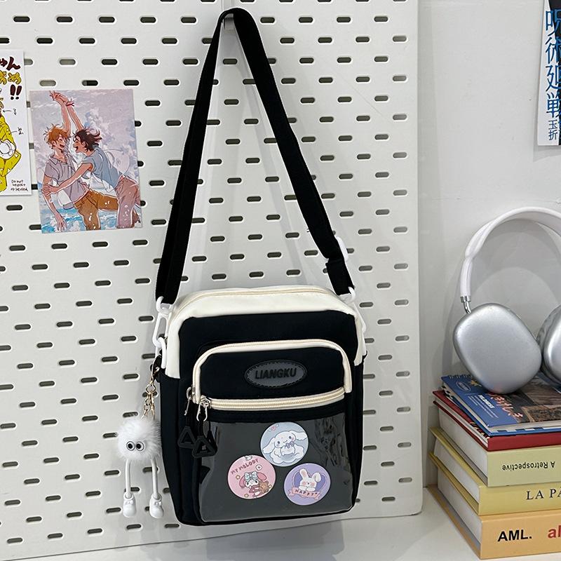 Women's Bag Small Square Bag New Sweet and Cute Girl Kawaii Ulzzang Ita Bag Contrasting Color Ins Shoulder Crossbody Bag