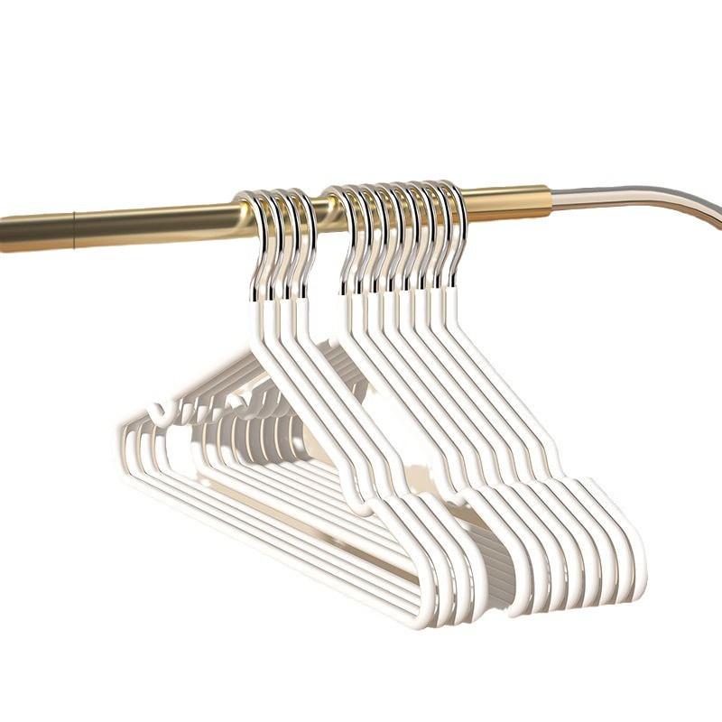 50pcs Non marking Clothes Hangers for Home Use, Non slip Drying Hangers, Metal Thickened, Dormitory Immersion Plastic Clothes Su
