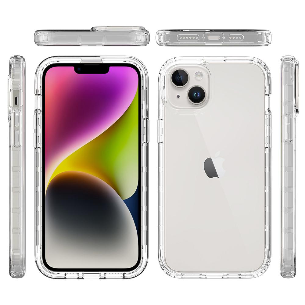 Clear Phone Case for iPhone 15 Plus,TPU+PC Drop Resistant Cell Phone Cover