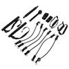 Pilates Bar Kit 20 30 40 Lbs Resistance Bands Adjustable Pilates Workout Equipment with Storage Bag for Home Fitness