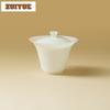 100ml Icy Jade Gaiwan Elegant Heat Insulation Tea Tureen Tea Bowl With Lid Kit Tea Brewing Cover Bowl Chinese Tea Set Ornaments
