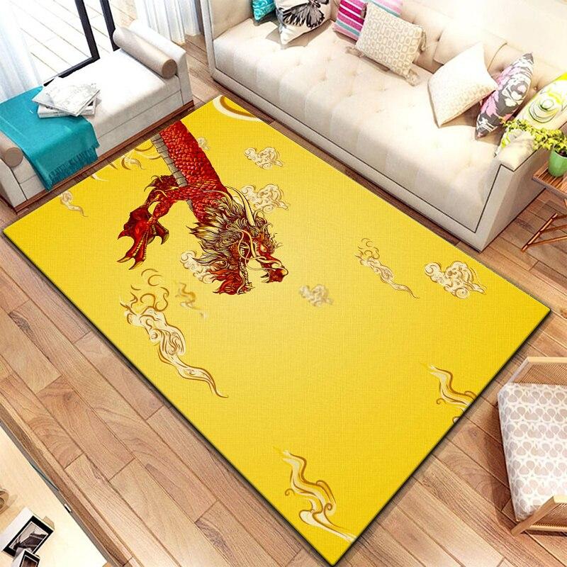 Alfombra personalizada HD de dragón chino, decoración del hogar, estera de camping, estera de cocina para baño, estera de yoga, alfombras para sala de estar