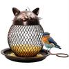 Wild Bird Feeder Vintage Cat Style with Baffle Easy Fill Spacious Standing Space