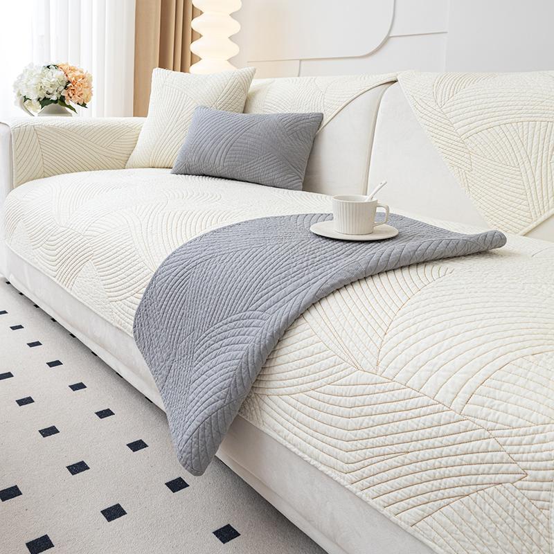 Washed Cotton Fabric Sofa Cushion Four Seasons Universal Non-Slip Seat Cushions Simple Modern Light Luxury Sofa Cover Cover Cloth