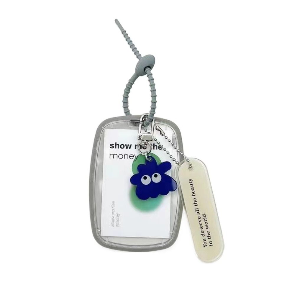 Case Key Holder INS Transparent Card Hold Women Card Cover Korean Style Pendant Key Ring Ornaments