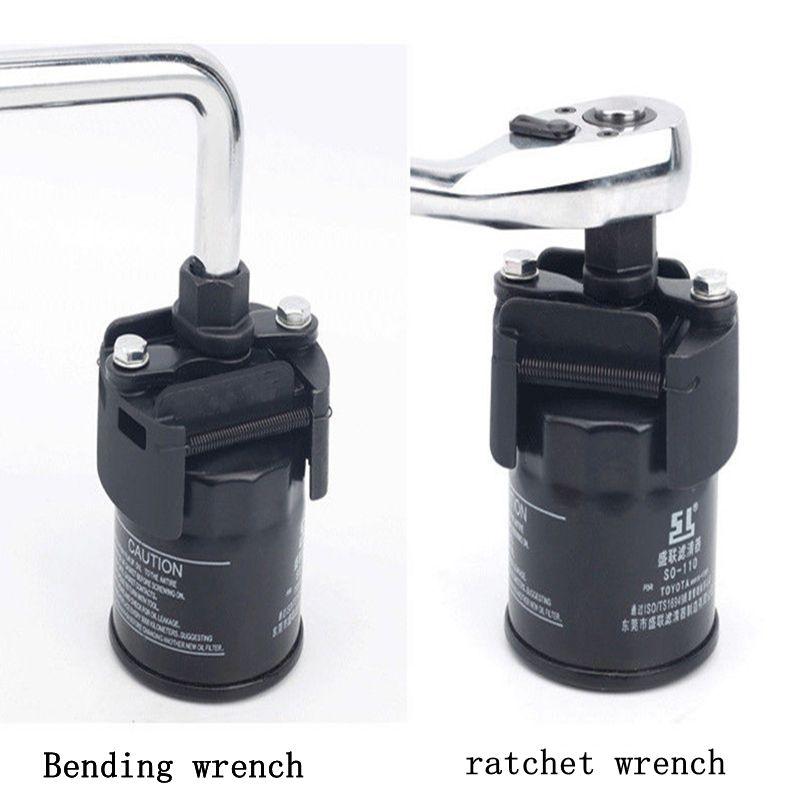 60-80/80-105/105Adjustable Two-Jaws Oil Filter Wrench Filter Filter Wrenches Remover Steel Fuel Cast Two-Claw Disassembly Tools