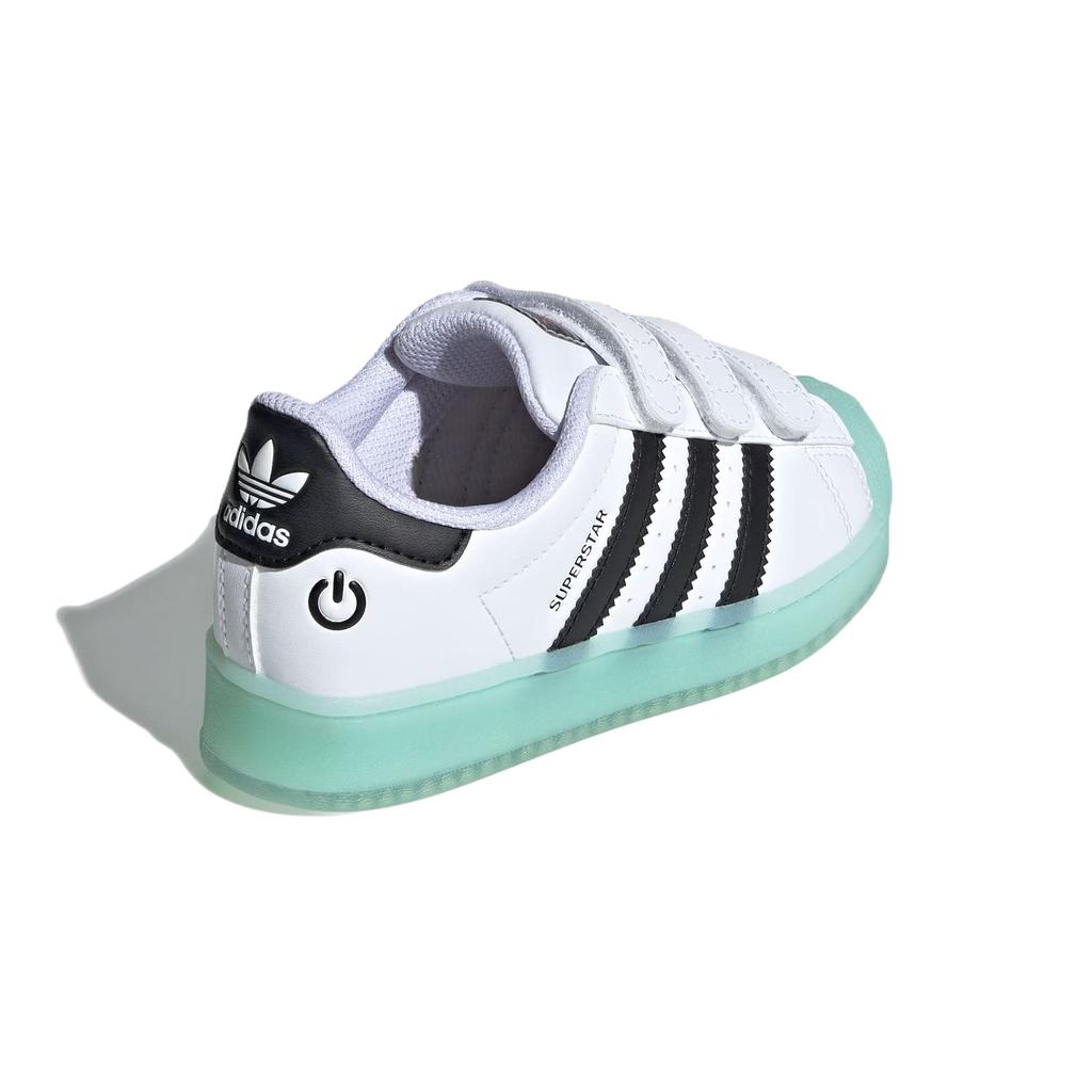 Adidas Superstar CF C LED Lights - White Semi Flash Aqua Kids Sneakers Cloud-White Core-Black IG7004