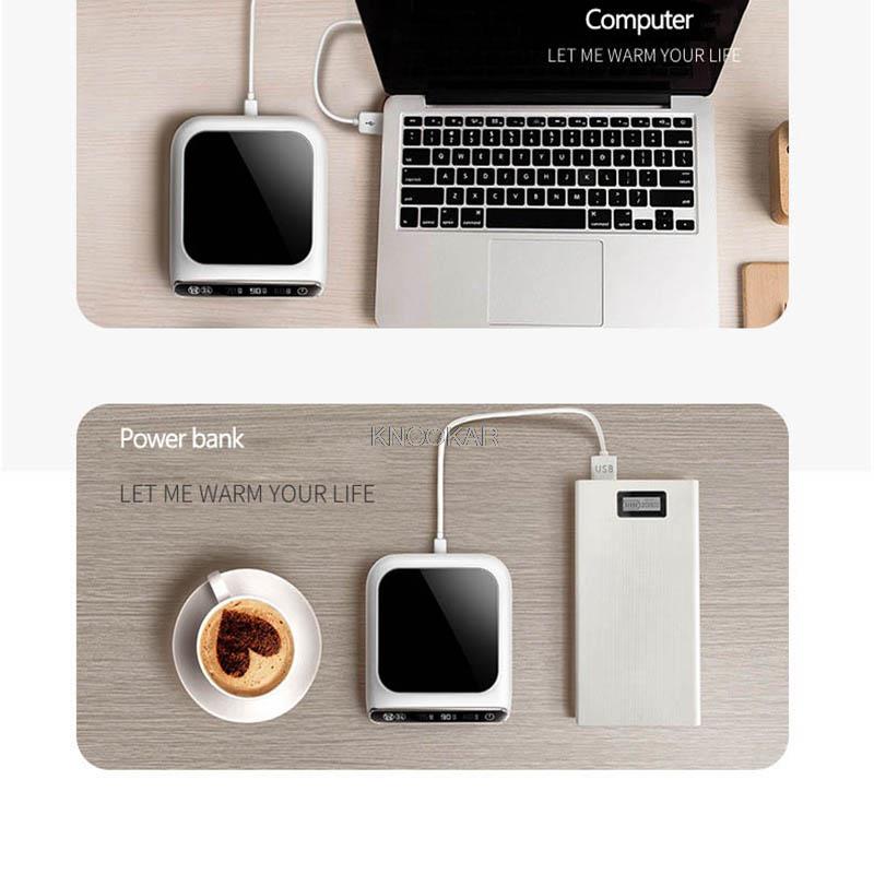 Oficina Smart Thermostatic Cup heater Hogar Coffee Milk Mug Warmer Home Office Tea Maker Coaster Heat Panel Usb Cup Warmer
