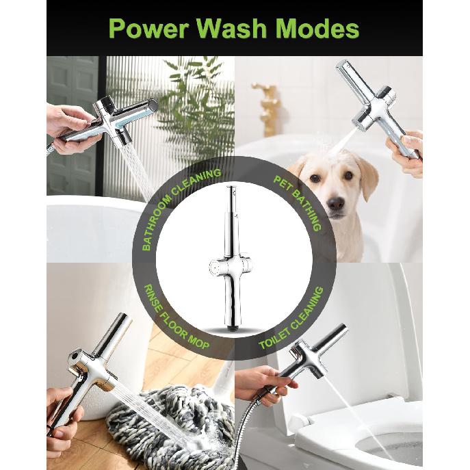 Bidet Attachment for Toilet-Handheld Bidet Sprayer for Toilet-Dual Nozzle Bidet Toilet with Adjustable Water Pressure - Feminine & Rear Wash-Easy