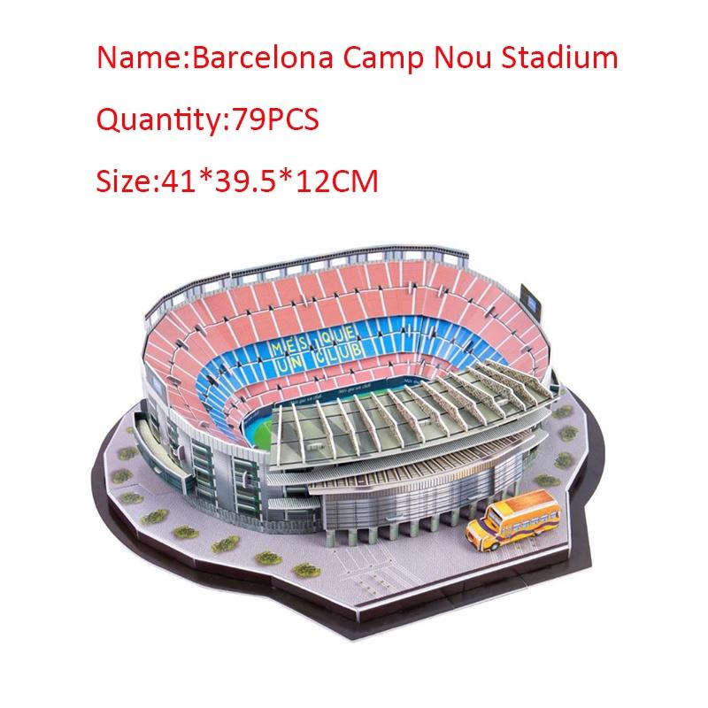 Exquisite Barcelona Camp Nou Stadium 3d Puzzle Football Club Jigsaw Model Toy