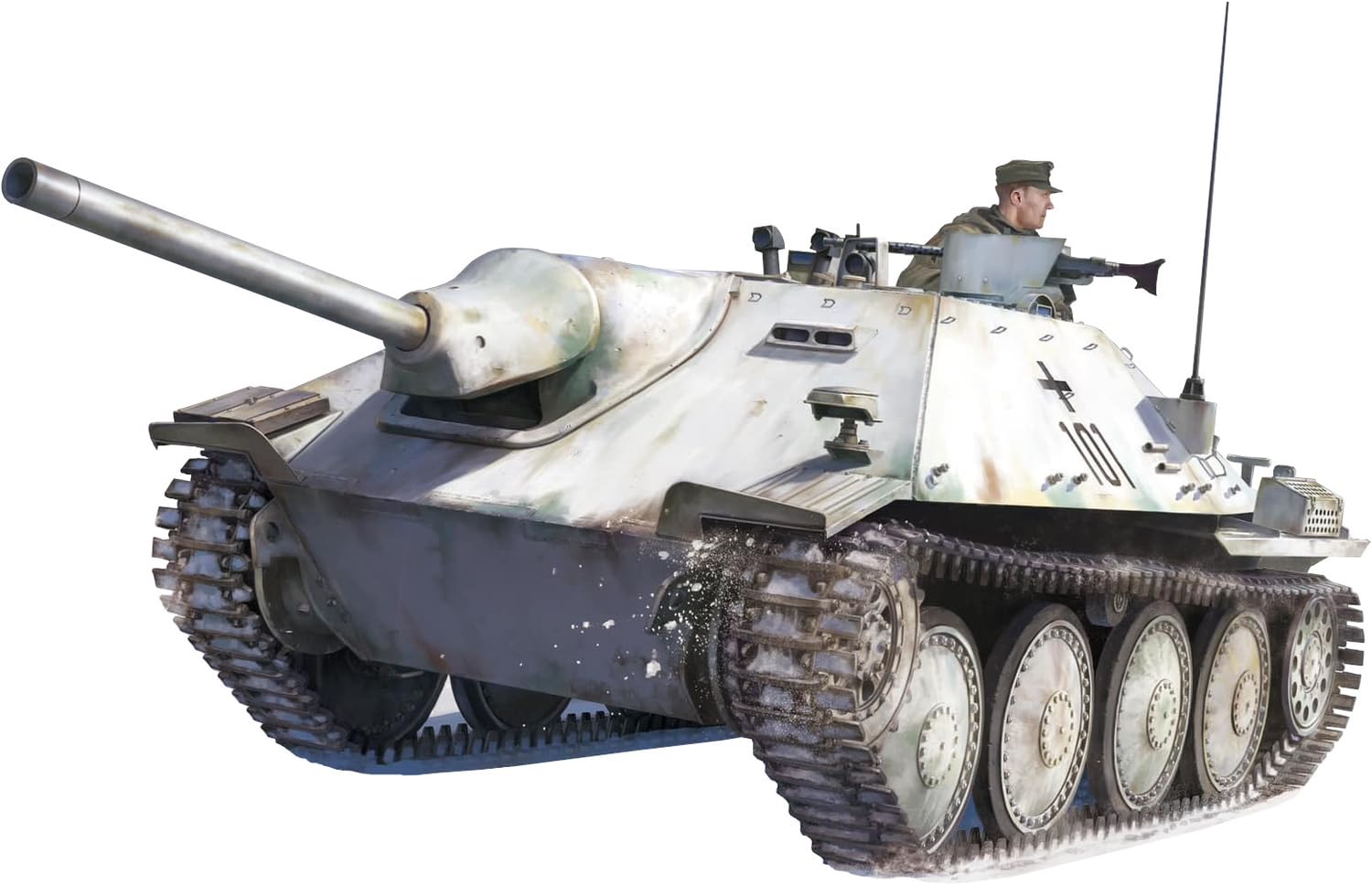 

Takom scale German Type 38 Light Tank Destroyer Hetzer Command Vehicle with Full Interior and Winterketten Plastic Model Kit TKO2181 1/35 Tracks,