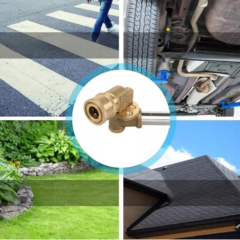 Rosfix Drehgelenkadapter 1/4"" für Hochdruckreiniger – Schnellkupplung aus Kupfer | Maximaler Druck 4500 PSI | Einstellbarer Reinigungswinkel