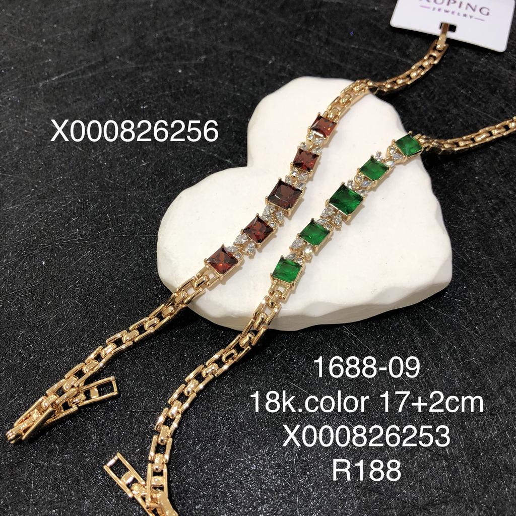 XUPING Jewelry Iced Out Synthetic CZ Colorful Gemstone Artificial Stone Clasp Gold Color Plated Pink Women Heart Tennis Bracelet