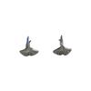 Su Chuang S925 Sterling Silver Ginkgo Leaf Stud Earrings - High-End Niche Design for Girls, Comfortable and Elegant Ear Piercing Care.