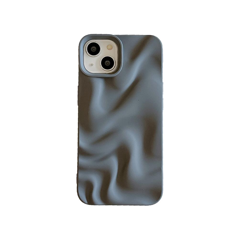 

Matte 3D Water Ripple Phone Case for iPhone 17 16 15 14 13 12 11 Pro Max 14pro Cases Shockproof Soft Silicone Back Cover iPhone17
