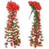 Artificial Flowers Garland Flower Hanging Dangling Ivy Surfinia Cascade - Red