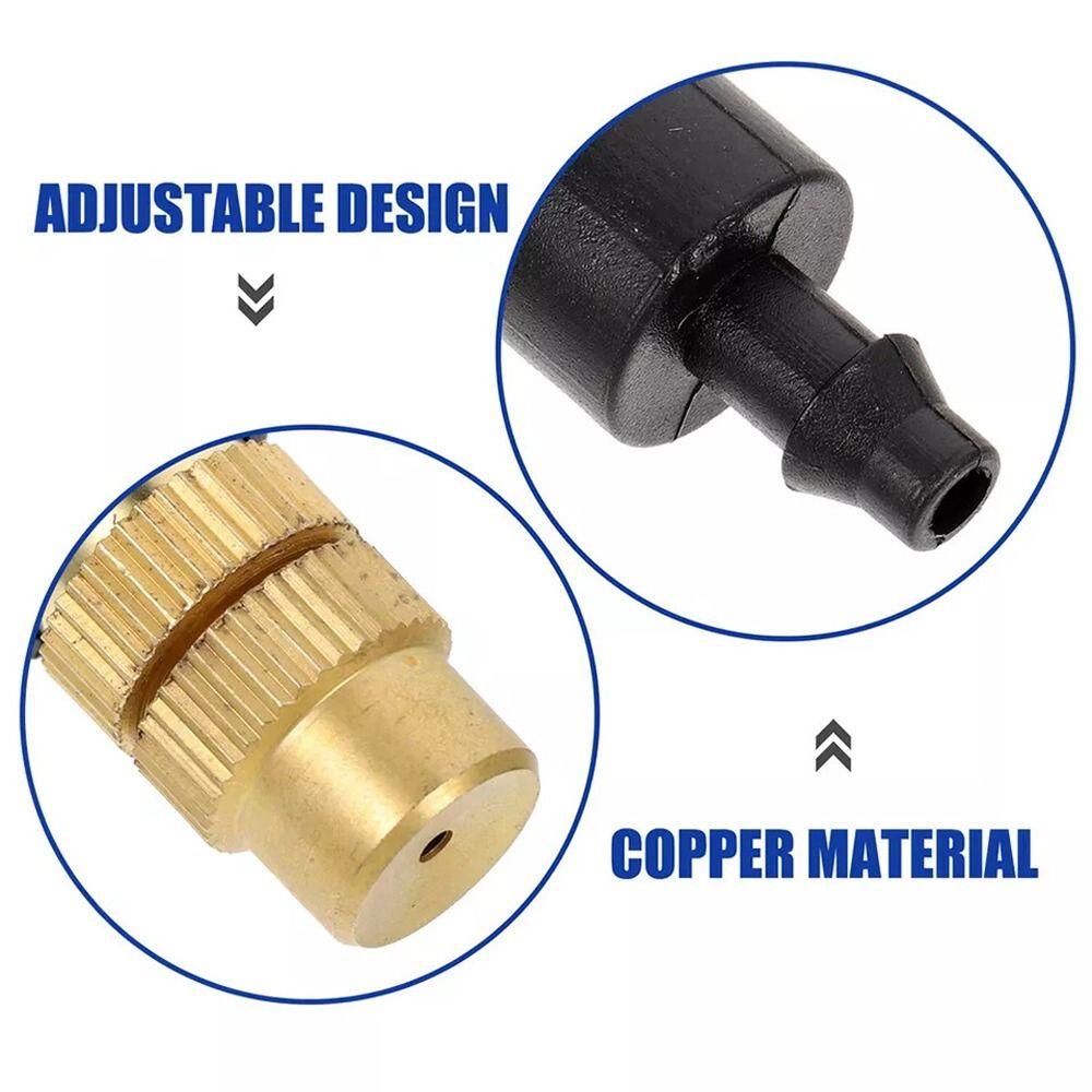10Pcs Atomizing Nozzle Misting Nozzle Garden Micro Sprinkler  for 4/7mm Hose Garden Lawn Greenhouse