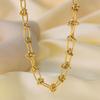 18K Gold Trendy Cuban Link Necklace: European & American Style, Non-Fading, Fashionable Personalized Chain, High-End Jewelry.