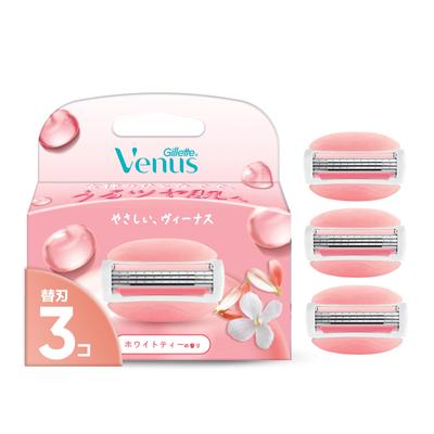 Venus ComfortGlide Moisture Skin White Tea Scent Razor Blades Replacement 3 Pieces with Gel Women's