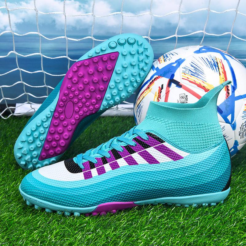 Football Footwear Man Grass Light High-Top Genuine Leather Cozy Soccer Sneakers For Male Original Society Soccer Boot