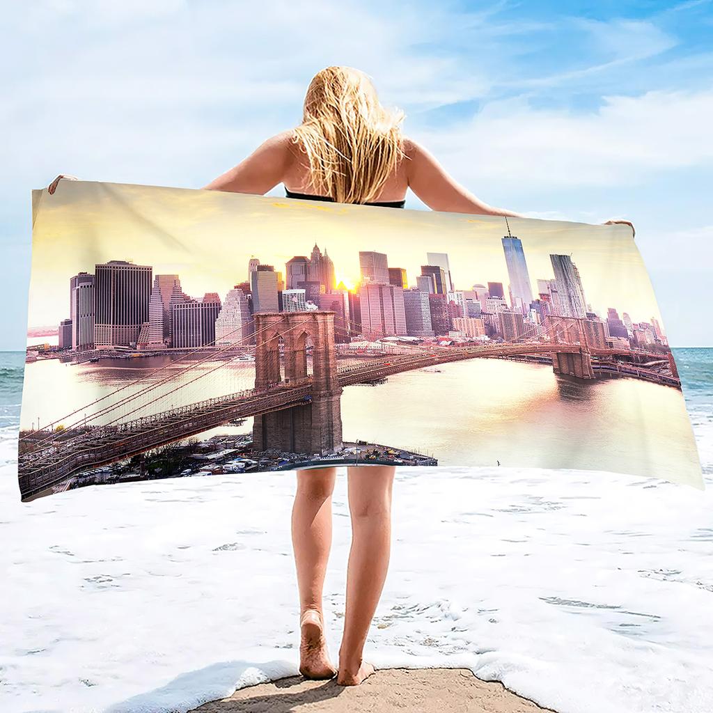 Comfy Bath Towels New York Soft Bathing/Beach/Camping Towel Large Size Quick Wash and Dry Sand Proof Lightweight Bath Towels