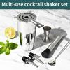 3/8 Pezzi Shaker Professionale Acciaio Inossidabile Bartender Bicchiere da Vino Miscelatore per Cocktail Shaker per Cocktail Set da Bar