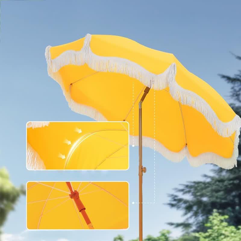 Tasseled Lace Outdoor Patio Umbrella