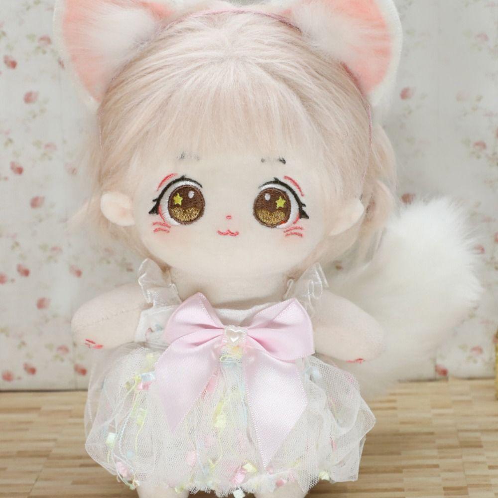 Tails 20cm Plush Doll Headwear Ear Cat Wolf Ears Headwear for Cotton Doll  Cotton Stuffed Dolls