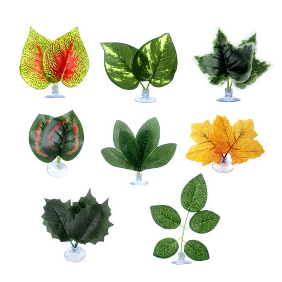 

8Pcs Betta Fish Leaf Pad Hammock Resting Spot Fish Tank Decoration Ornamental Simulation Plants for Fish Reptile