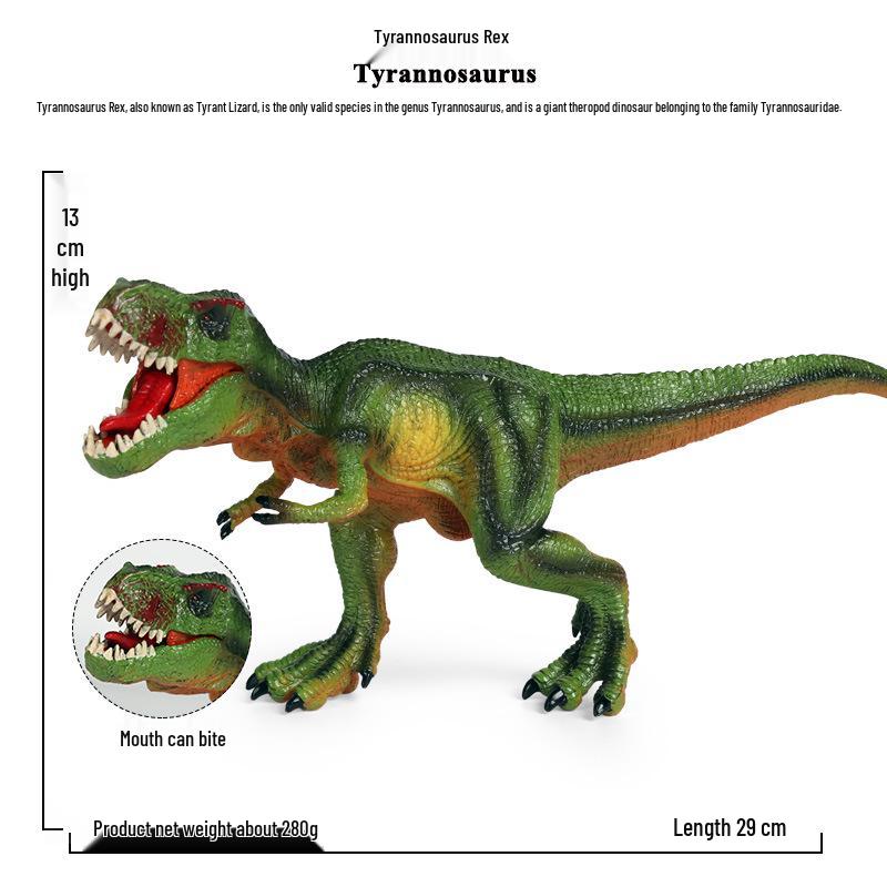 Jurassic T-Rex Dinosaur Toy Models - Solid Plastic Figurines for Kids