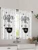 2pcs Kitchenware Printing Decoration Rod Small Curtain Kitchen Curtain for Decorating Bedrooms Study Room Cafes and Living Rooms