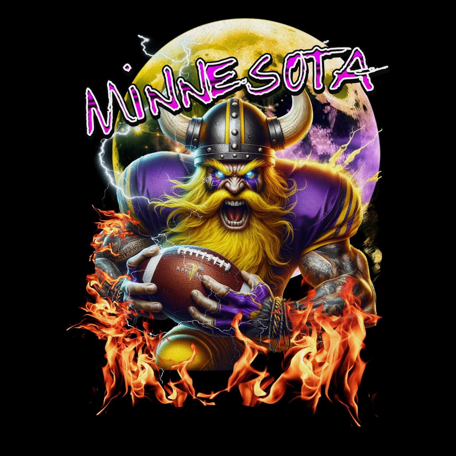 Minnesota Vikings Football PNG: Purple and Gold Design S