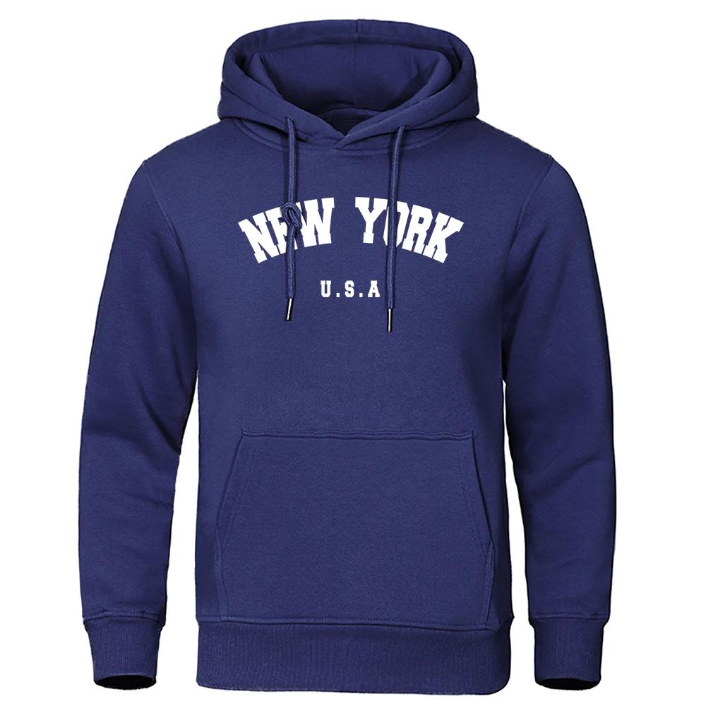 NEW YORK Hoodies mit Buchstabendruck USA City Print Hoody Herren Y2K Mode Lässig Langarm Kapuzenpullover Damen Sweatshirts