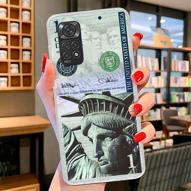 Banknote Dollar Cash Money Cover Phone Case For Xiaomi Redmi Note 15 14 13 12 11 10 Pro Plus 14S 12S 11S 11T 11E 10S Soft Fundas