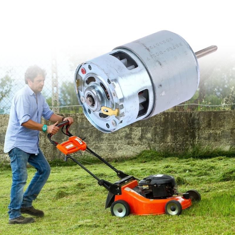 755 Thread Electric Motor 21V Grass Cutter Motor with Long Shaft Power Tool Accessory for Lawn Trimmer Easy to Use