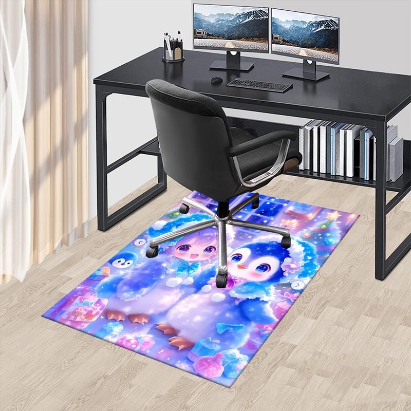 

1pc Anime Penguin Chair Mat Cute Winter Festival Gift for Office, Home Decor, Living Room, Bedroom 60cm by 90cm