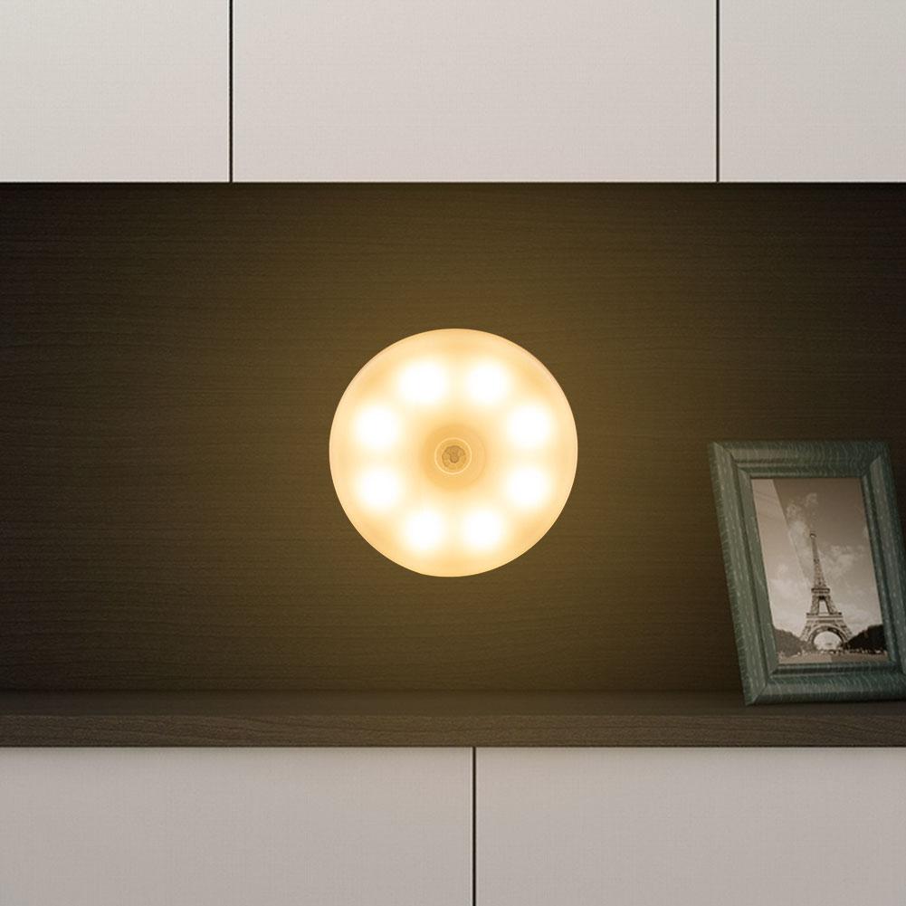 Motion Sensor Night Light USB Charging Wireless Motion Sensor Lamp Battery Powered for Kitchen Bedroom Hallway Closet