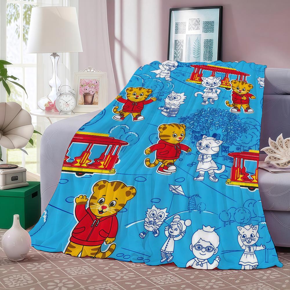 Cartoon Daniel Tiger's Buurt Deken Voor Bank Kantoor Bed Vliegtuig Reizen Slapen Lezen Ontspannen Kamperen Zacht En Warm