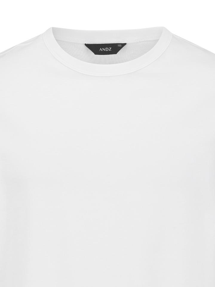 AND Z Men'S) Lightweight Silket Cotton Round Short Sleeve T-Shirt_Bzf2Tr1102Wt