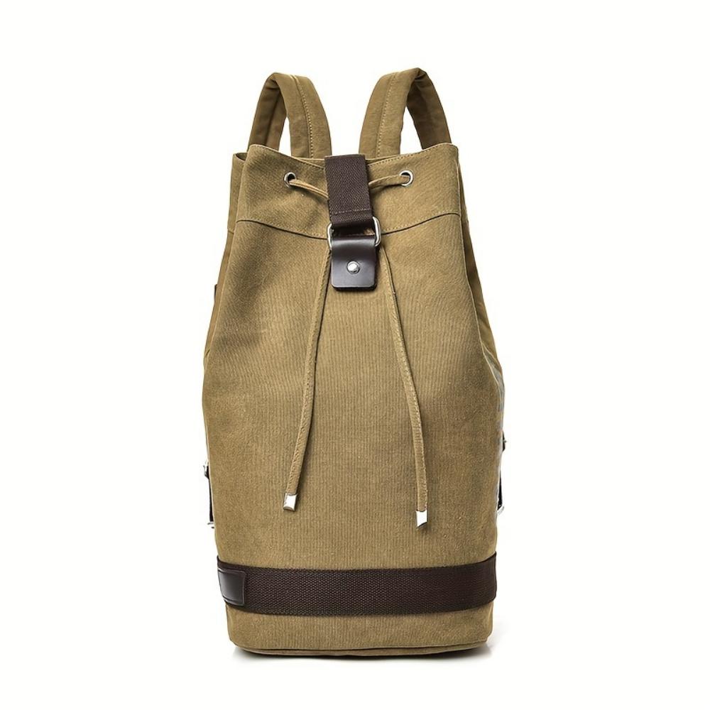 Fashion Canvas Sports Backpack Barrel Bag Travel Computer Backpack Men's Bag Leisure Travel School Bag Unisex