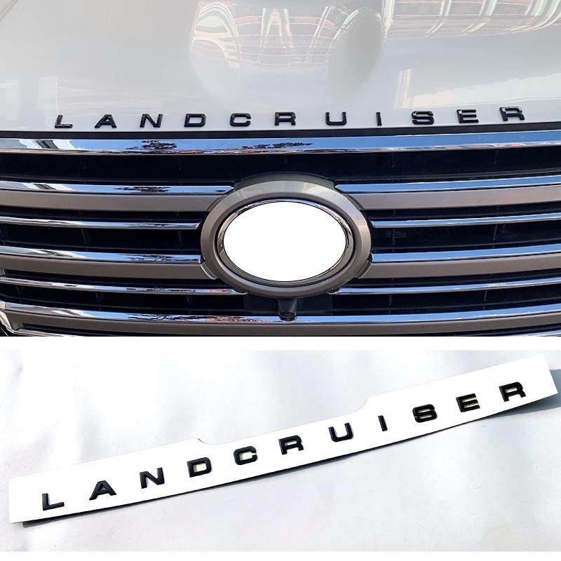 1pcs 3D ABS for LANDCRUISER LAND CRUISER car Letter XSBE6 Front Head Hood Bonnet Emblem Rear Tail Bumper Trunk Sticker Badge Styling