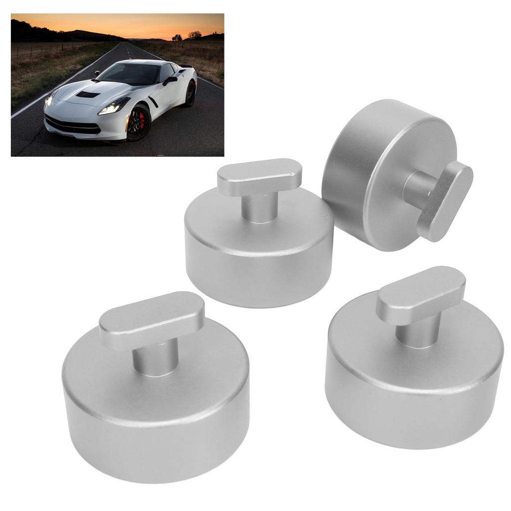 4PCS   Pad Billet Aluminum Lift Point   Adapter Pucks   Pad Stand for C7  51  06 C6‑ 06