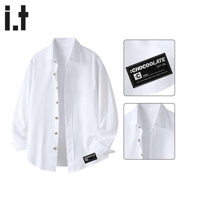 CHOCOOLATE Men's Linen Blend Long Sleeve Casual Shirt