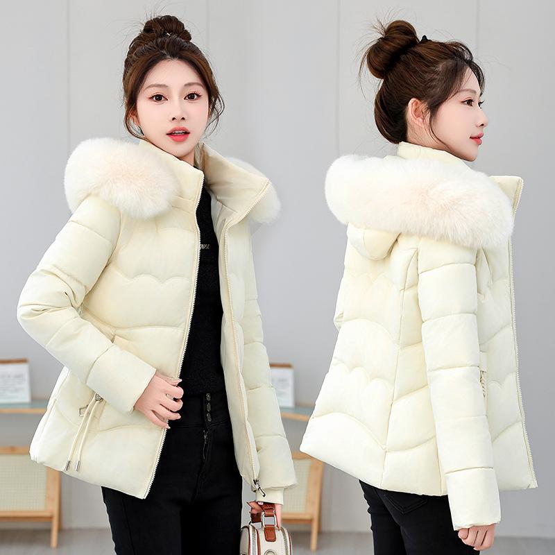 Short cotton-padded clothes women's new winter big fur collar cotton-padded clothes warm and cold-resistant cotton-padded jackets